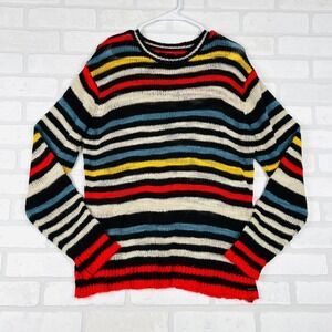 Volcom Bowrain Sweater -‎ Multi Crew Neck Long Sleeve Women's Medium